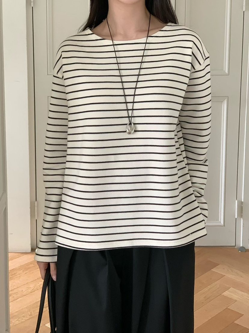 BINUS韓國直郵女士新品26春夏時尚真品人氣休閑職業長袖T恤BINUS長袖T恤