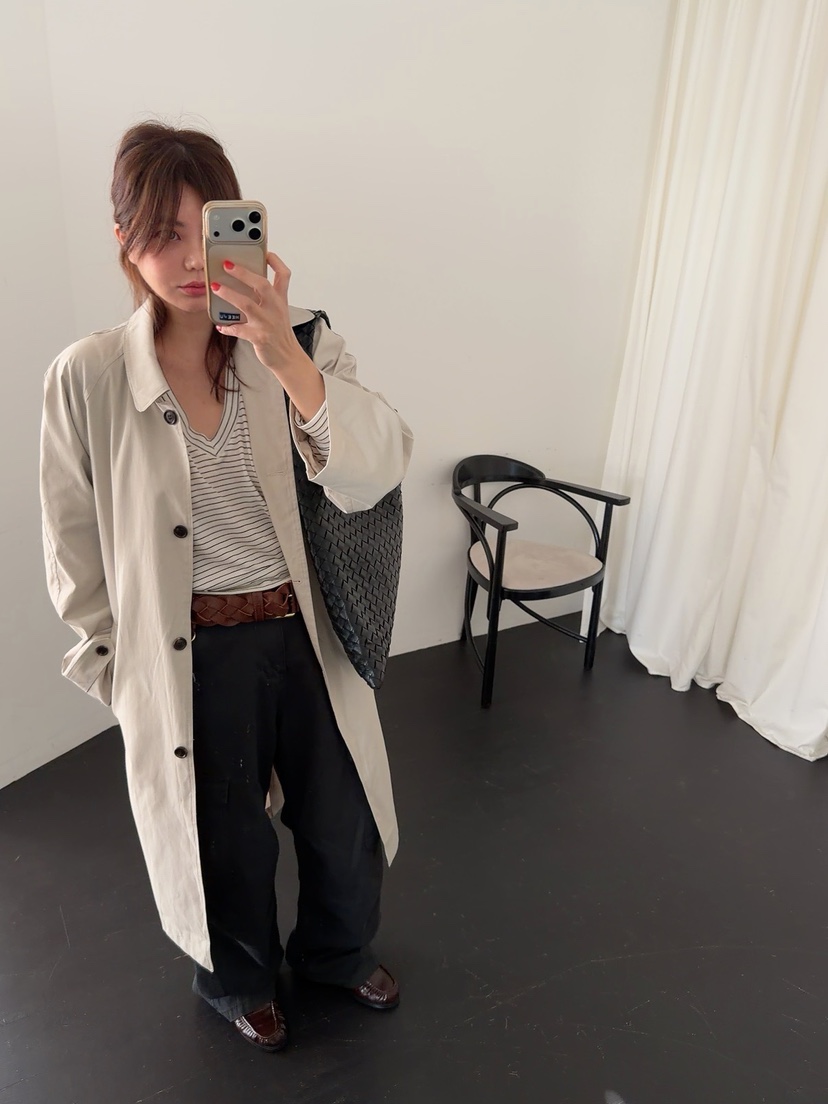 DE VENTI東大門直郵女士新品休閑推薦職業時尚長袖T恤條紋DE VENTI長袖T恤