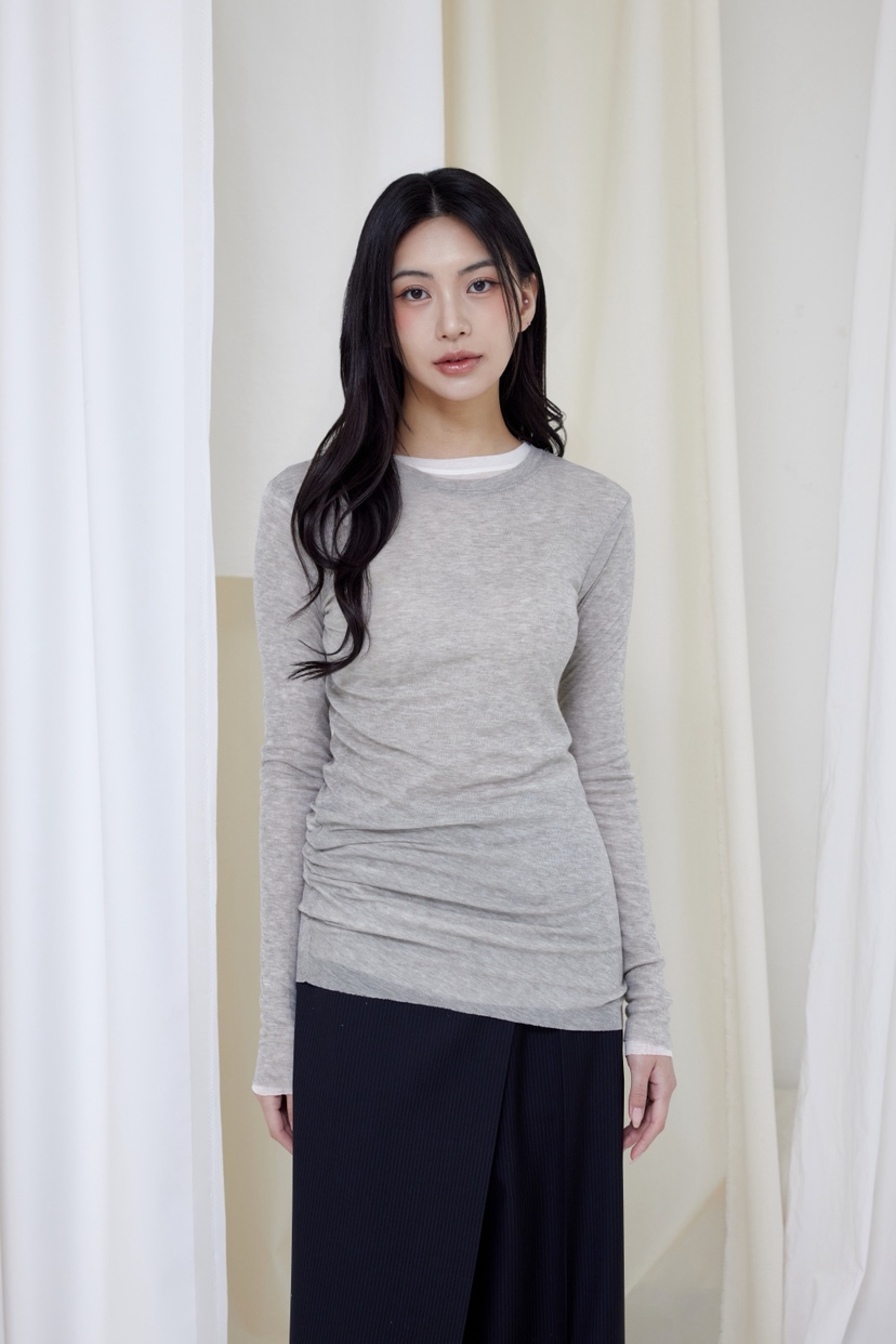 LE-PPL東大門直郵女裝新款休閑時尚熱賣26春夏職業長袖T恤LE-PPL長袖T恤