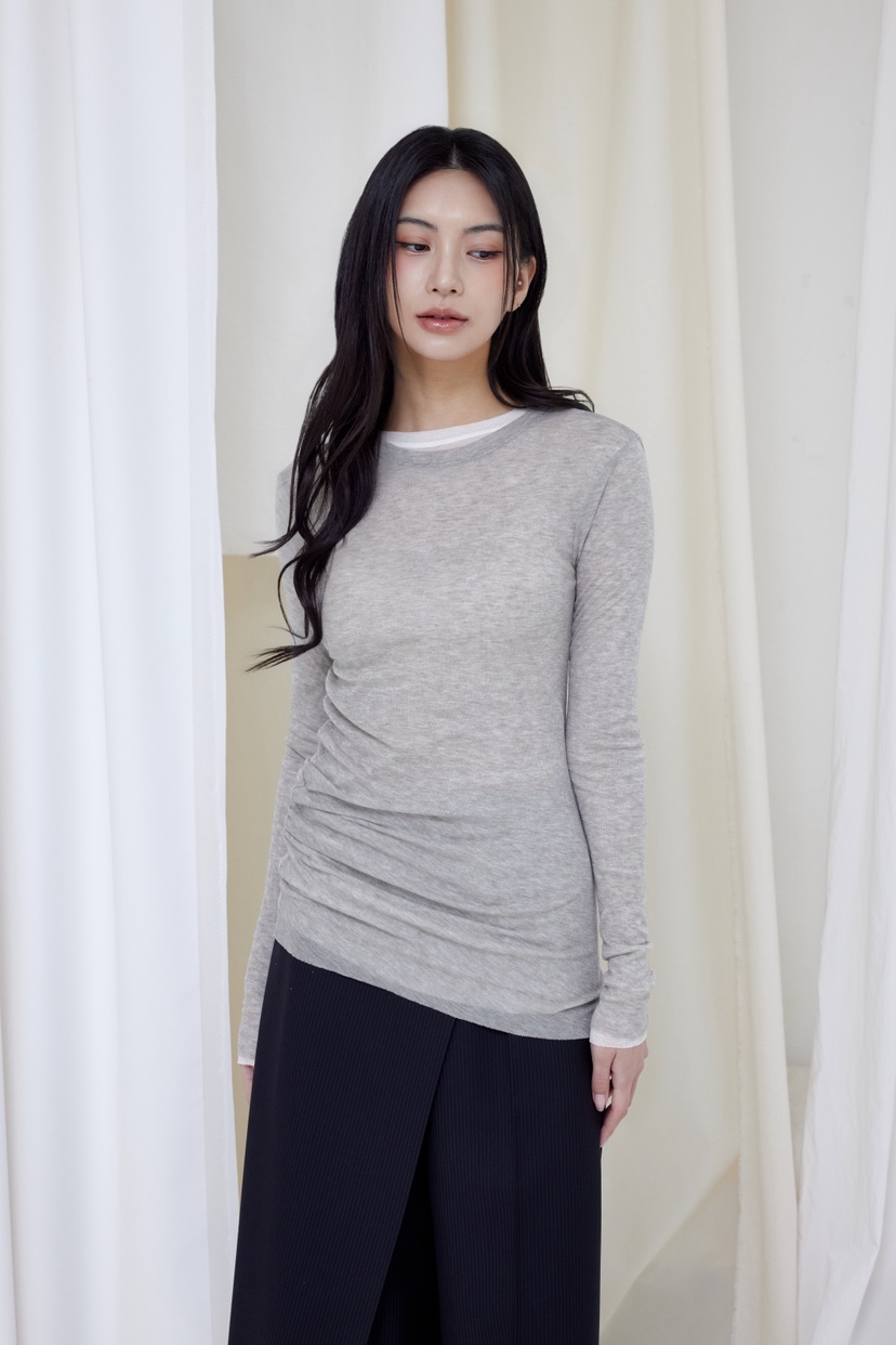 LE-PPL東大門直郵女裝新款休閑時尚熱賣26春夏職業長袖T恤LE-PPL長袖T恤圖色3