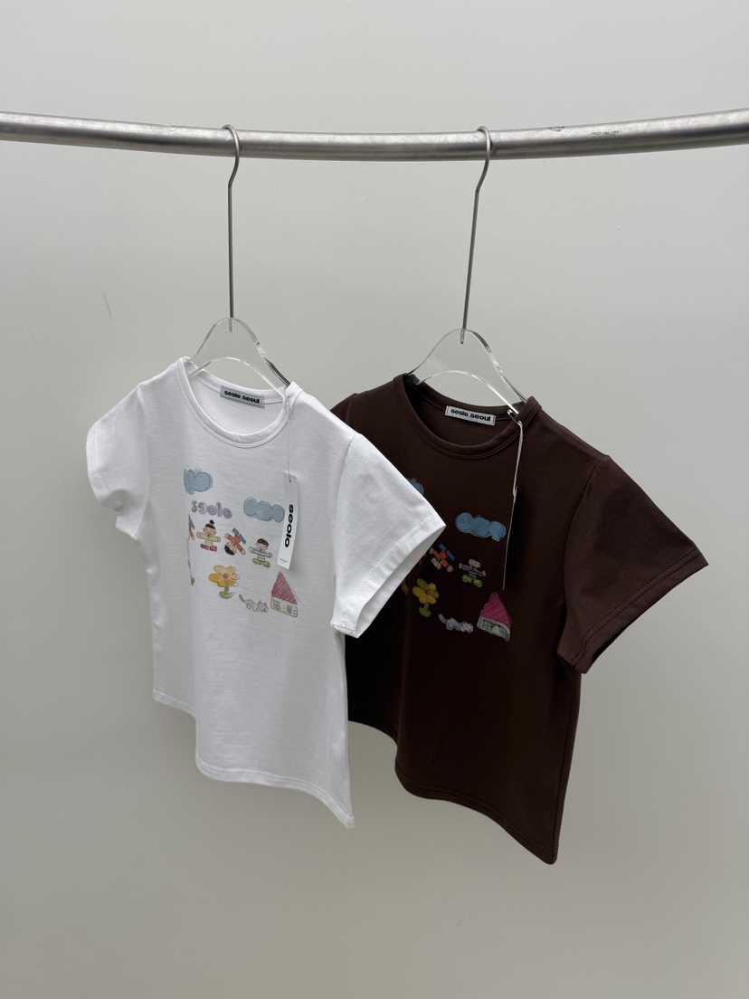 SEOLO韓國代購女裝新款人氣職業推薦時尚26春夏熱賣休閑T恤Seolo seoulT恤