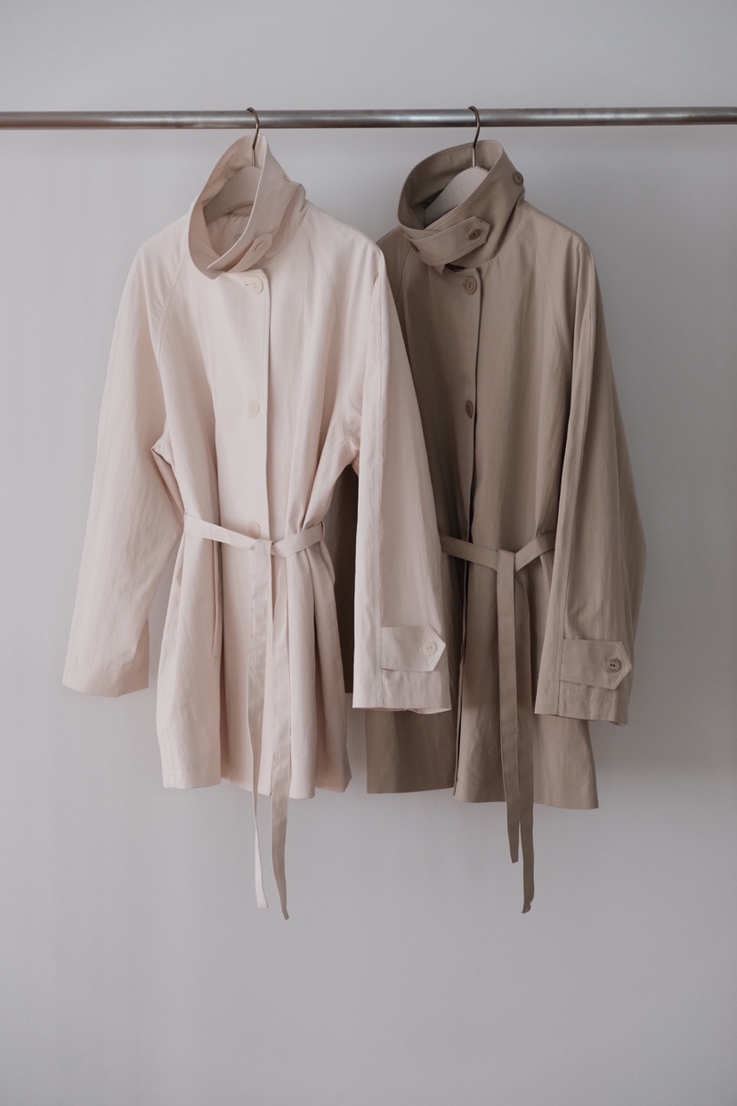 SORBET/FLAT WHITE韓國直郵女裝新款時尚長款風衣含腰帶SORBET/FLAT WHITE長款風衣