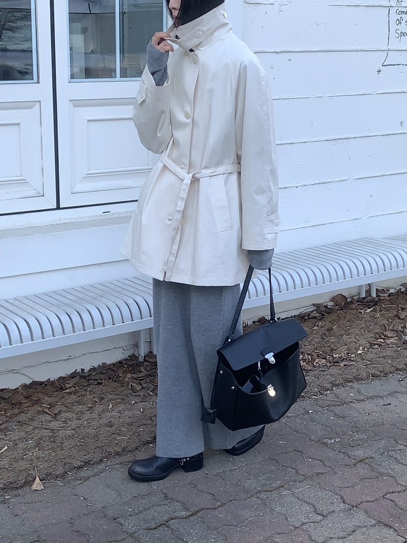 SORBET/FLAT WHITE韓國直郵女裝新款時尚長款風衣含腰帶SORBET/FLAT WHITE長款風衣