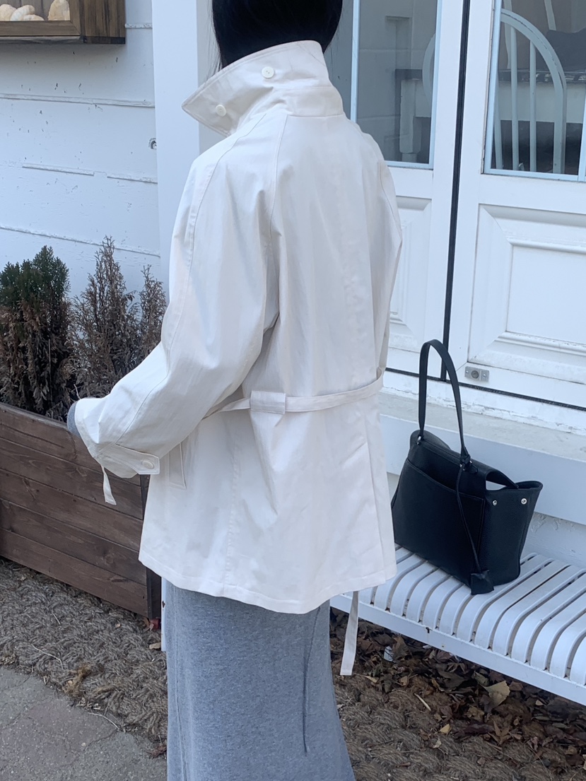 SORBET/FLAT WHITE韓國直郵女裝新款時尚長款風衣含腰帶SORBET/FLAT WHITE長款風衣