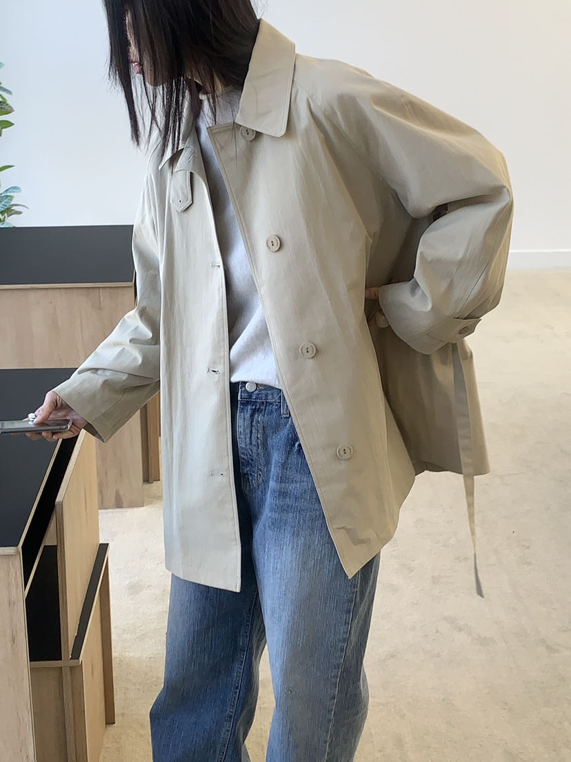 SORBET/FLAT WHITE韓國直郵女裝新款時尚長款風衣含腰帶SORBET/FLAT WHITE長款風衣