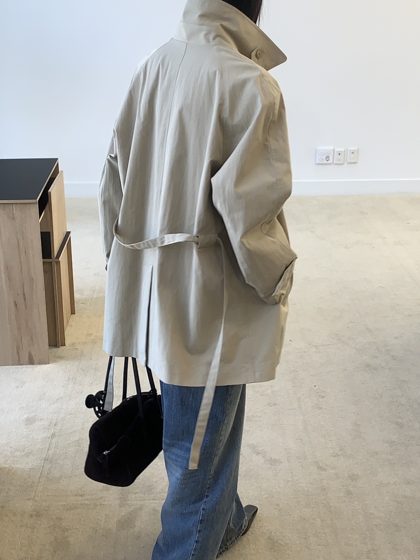 SORBET/FLAT WHITE韓國直郵女裝新款時尚長款風衣含腰帶SORBET/FLAT WHITE長款風衣