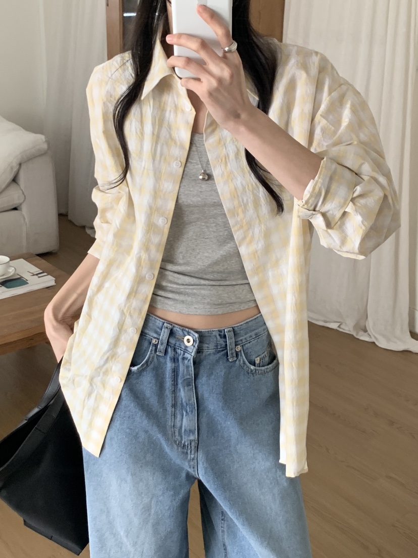 WOOD東大門代購女士新品時尚職業26春夏人氣推薦襯衫蕾絲衫WOOD襯衫/蕾絲衫