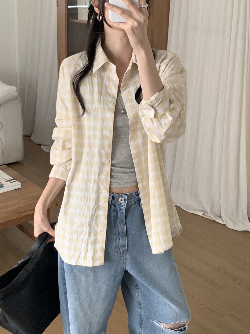 WOOD東大門代購女士新品時尚職業26春夏人氣推薦襯衫蕾絲衫WOOD襯衫/蕾絲衫