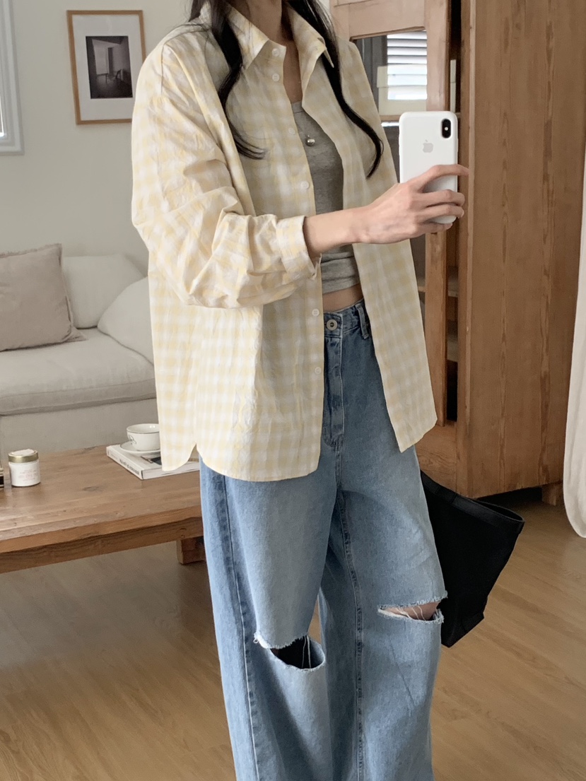 WOOD東大門代購女士新品時尚職業26春夏人氣推薦襯衫蕾絲衫WOOD襯衫/蕾絲衫