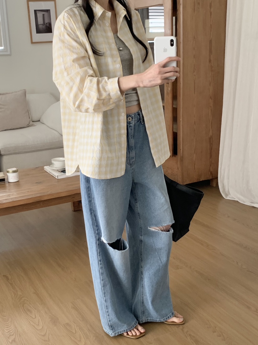 WOOD東大門代購女士新品時尚職業26春夏人氣推薦襯衫蕾絲衫WOOD襯衫/蕾絲衫