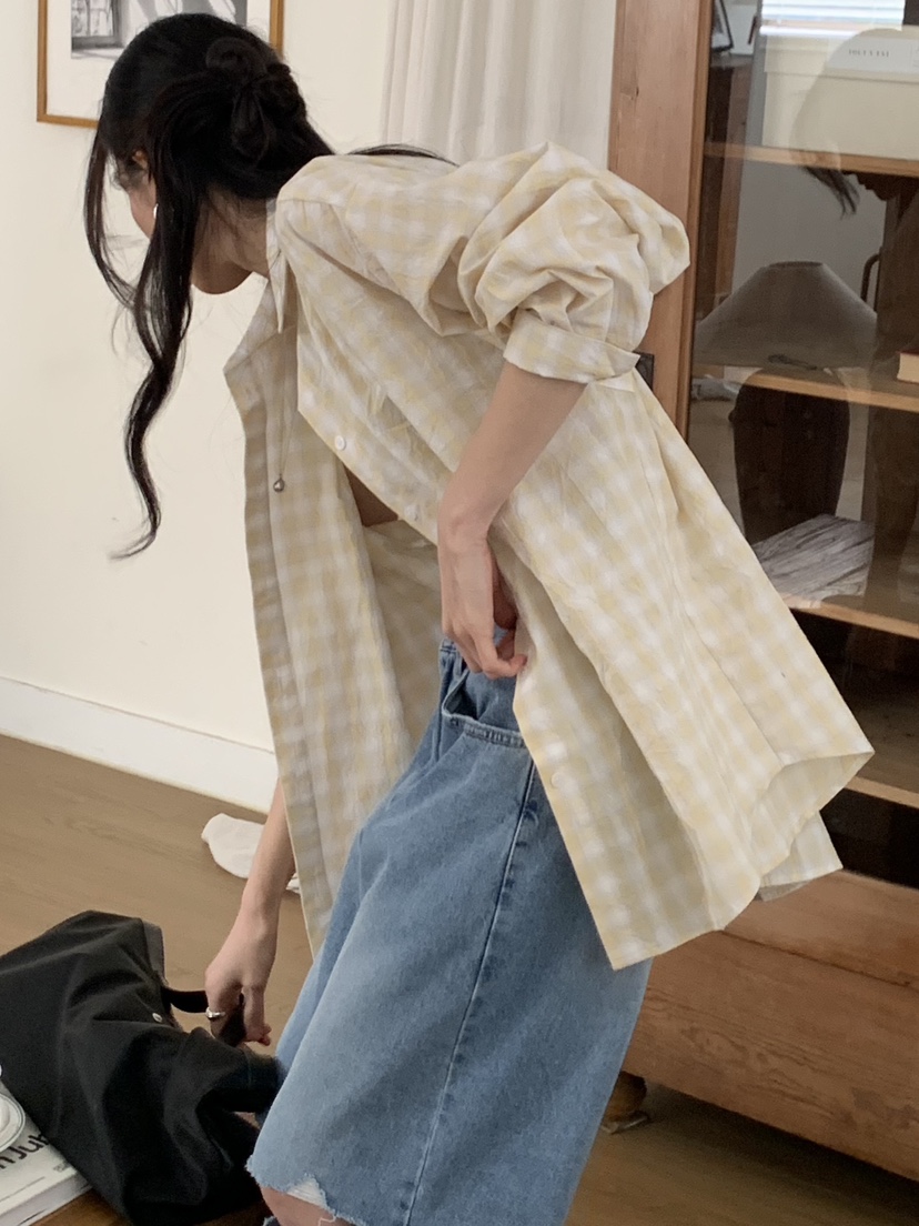 WOOD東大門代購女士新品時尚職業26春夏人氣推薦襯衫蕾絲衫WOOD襯衫/蕾絲衫