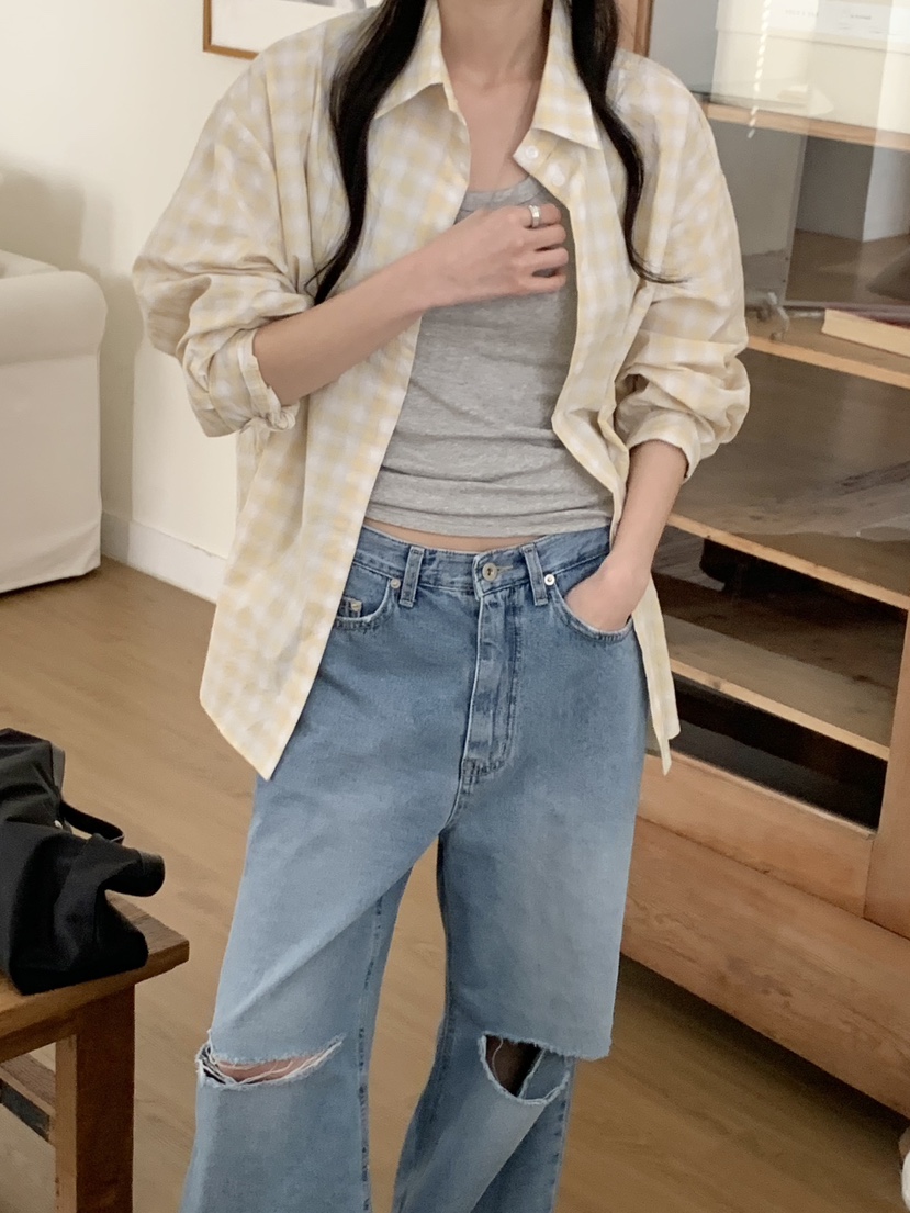 WOOD東大門代購女士新品時尚職業26春夏人氣推薦襯衫蕾絲衫WOOD襯衫/蕾絲衫