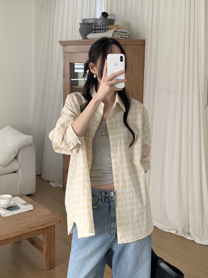 WOOD東大門代購女士新品時尚職業26春夏人氣推薦襯衫蕾絲衫WOOD襯衫/蕾絲衫圖色1