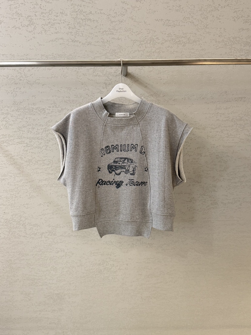 PLAYBUTTON-P東大門代購女士新款時尚熱賣26春夏真品T恤PLAYBUTTONT恤圖色1