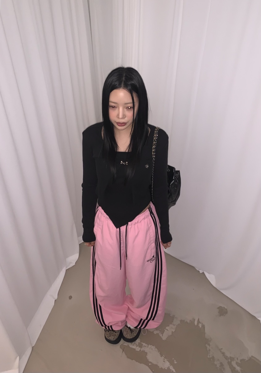 SEOLO東大門代購女裝新款休閑人氣真品職業推薦休閑褲尼龍Seolo seoul休閑褲