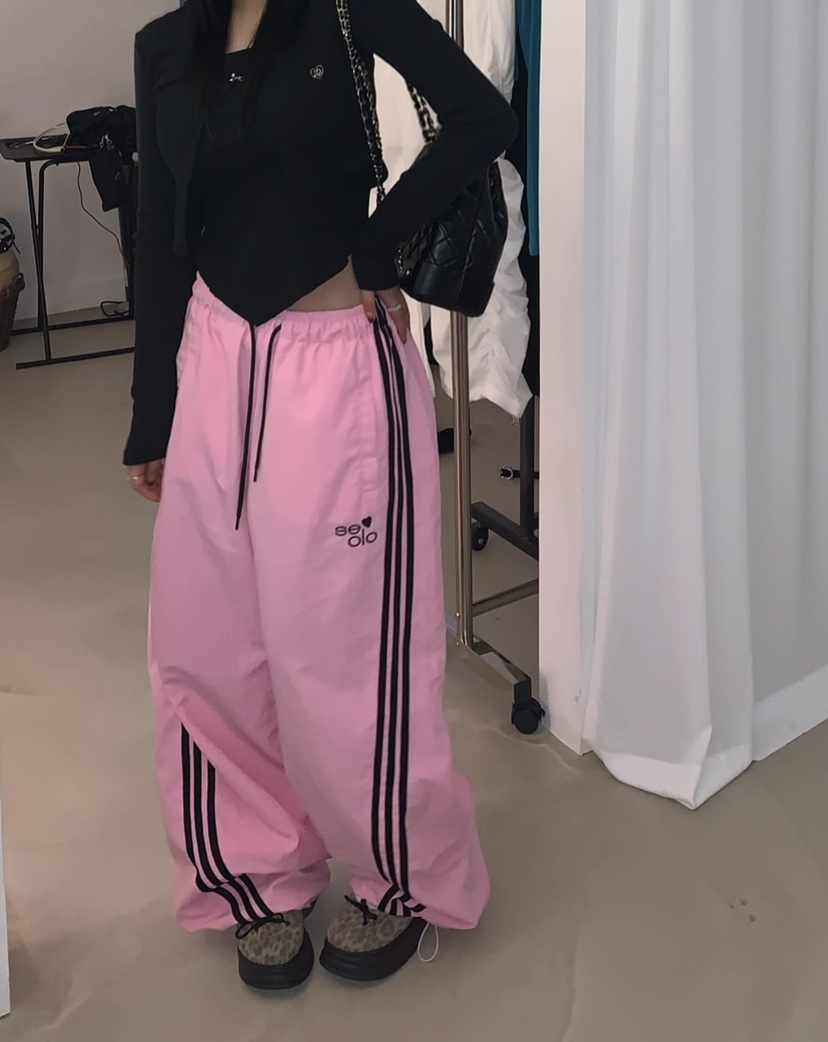 SEOLO東大門代購女裝新款休閑人氣真品職業推薦休閑褲尼龍Seolo seoul休閑褲圖色2