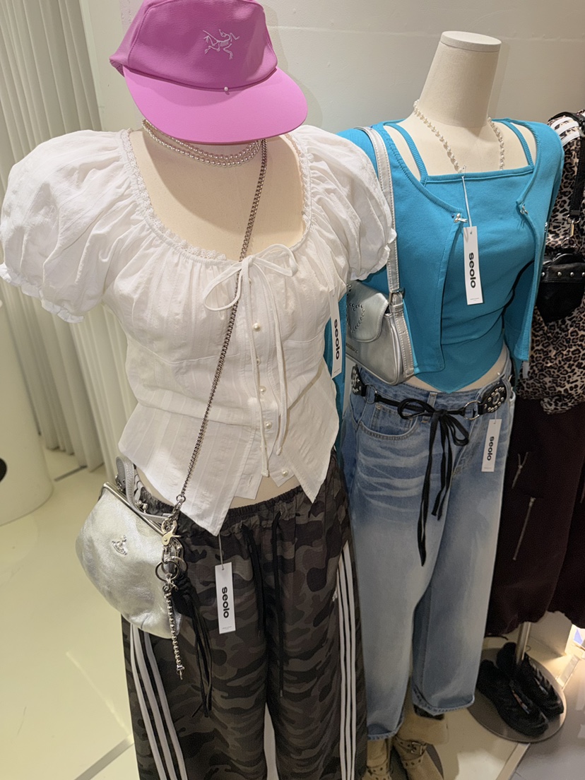 SEOLO韓國代購女裝新款時尚真品人氣休閑職業熱賣襯衫蕾絲衫Seolo seoul襯衫/蕾絲衫