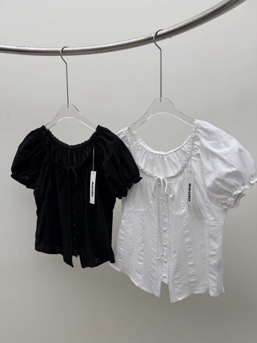 SEOLO韓國代購女裝新款時尚真品人氣休閑職業熱賣襯衫蕾絲衫Seolo seoul襯衫/蕾絲衫