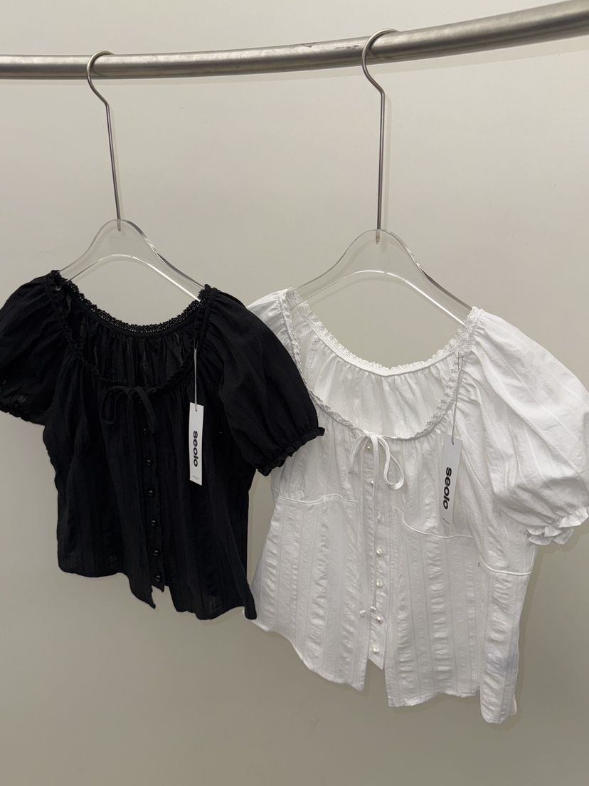 SEOLO韓國代購女裝新款時尚真品人氣休閑職業熱賣襯衫蕾絲衫Seolo seoul襯衫/蕾絲衫