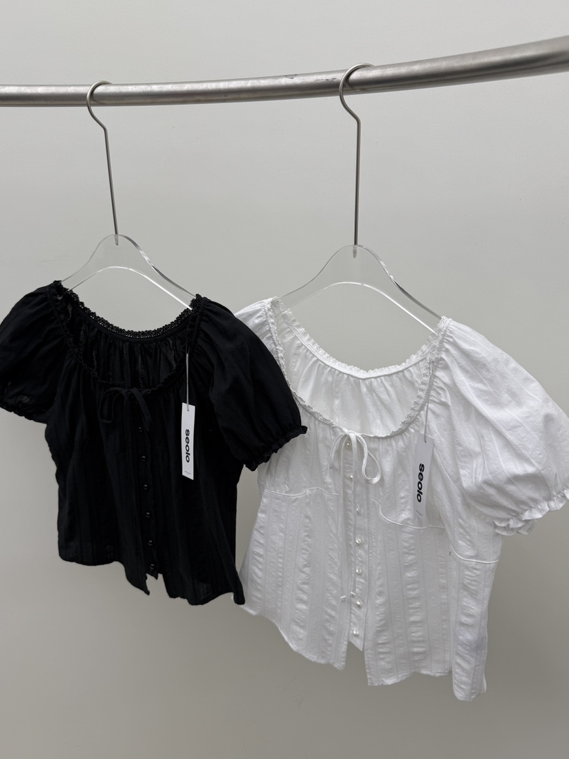 SEOLO韓國代購女裝新款時尚真品人氣休閑職業熱賣襯衫蕾絲衫Seolo seoul襯衫/蕾絲衫