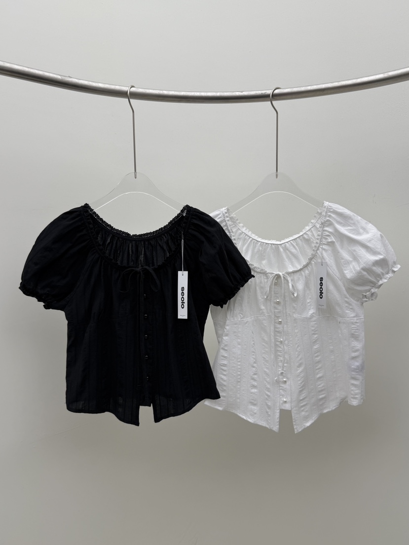 SEOLO韓國代購女裝新款時尚真品人氣休閑職業熱賣襯衫蕾絲衫Seolo seoul襯衫/蕾絲衫