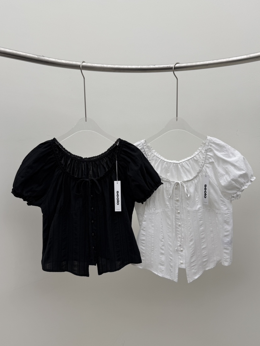 SEOLO韓國代購女裝新款時尚真品人氣休閑職業熱賣襯衫蕾絲衫Seolo seoul襯衫/蕾絲衫