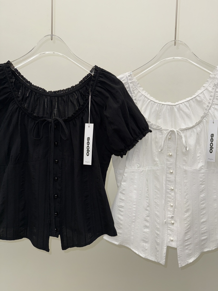 SEOLO韓國代購女裝新款時尚真品人氣休閑職業熱賣襯衫蕾絲衫Seolo seoul襯衫/蕾絲衫