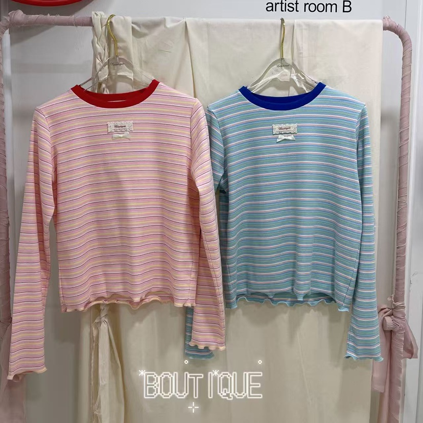 BOUTIQUE-L東大門實拍女士新品26春夏推薦真品人氣長袖T恤BOUTIQUE-L長袖T恤