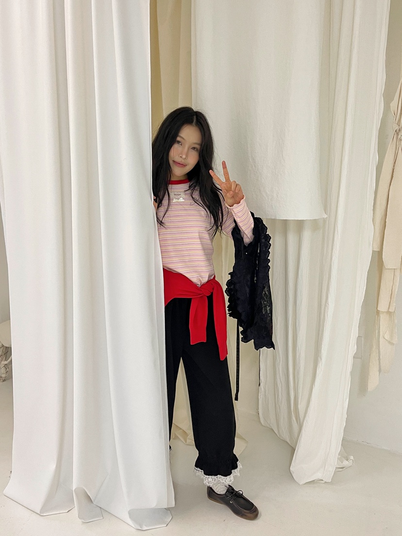 BOUTIQUE-L東大門實拍女士新品26春夏推薦真品人氣長袖T恤BOUTIQUE-L長袖T恤