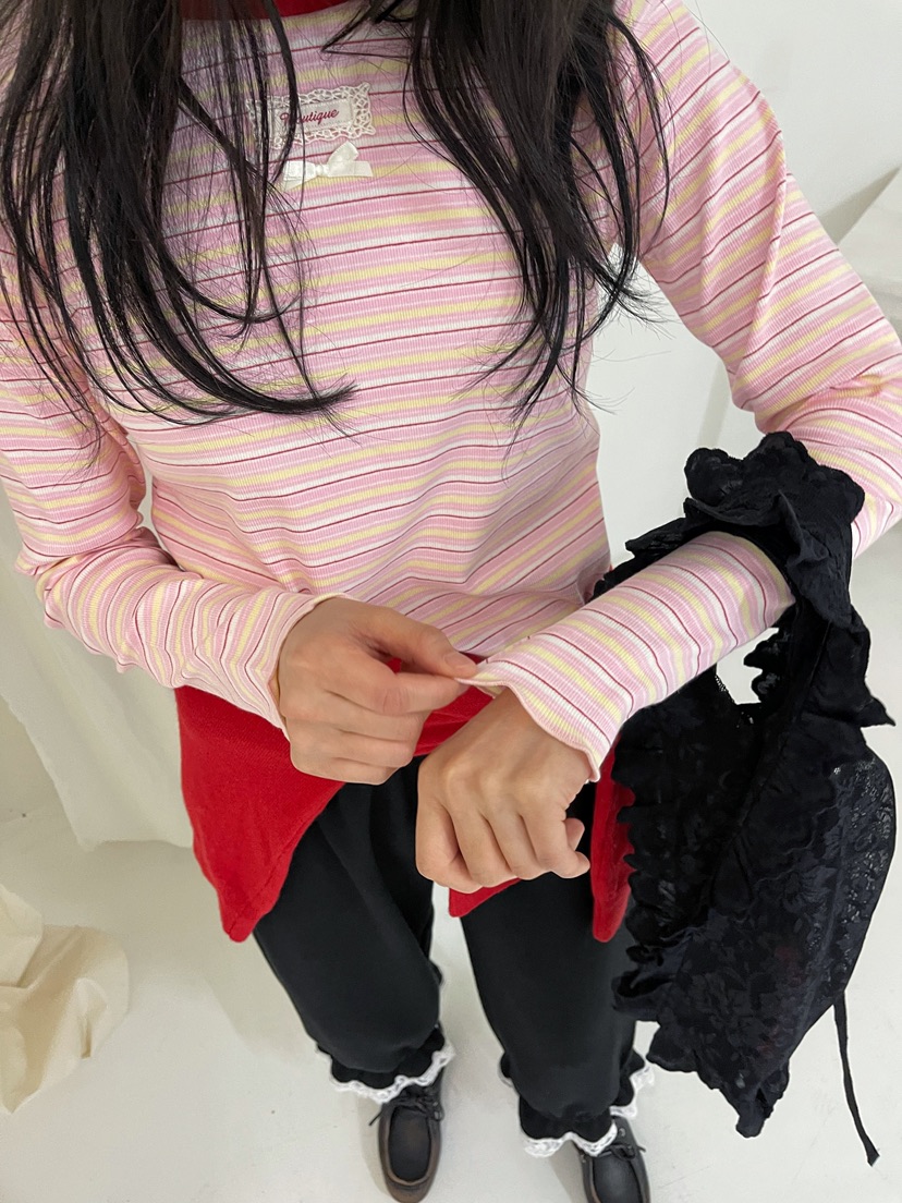 BOUTIQUE-L東大門實拍女士新品26春夏推薦真品人氣長袖T恤BOUTIQUE-L長袖T恤