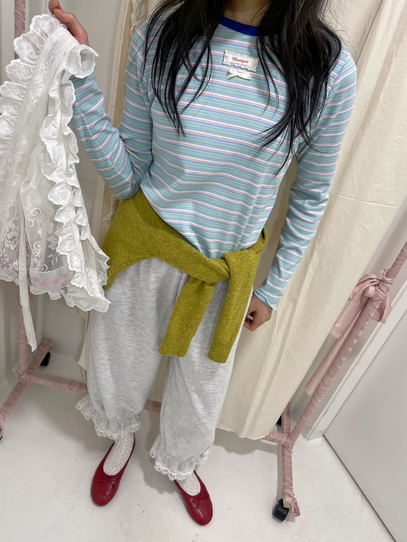 BOUTIQUE-L東大門實拍女士新品26春夏推薦真品人氣長袖T恤BOUTIQUE-L長袖T恤