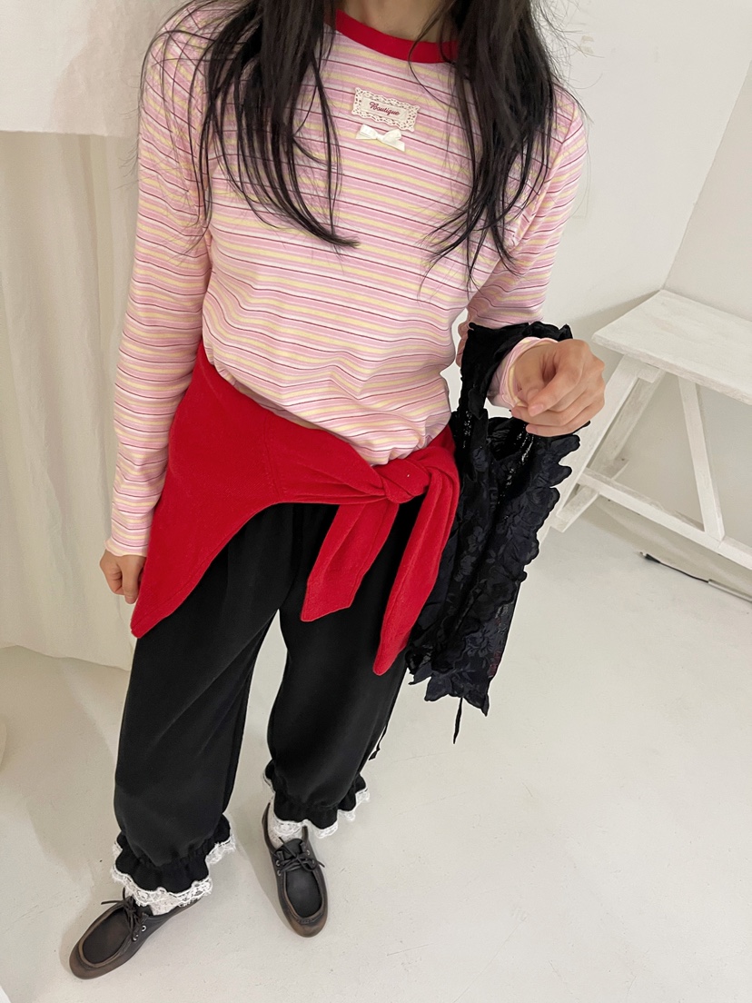 BOUTIQUE-L東大門實拍女士新品26春夏推薦真品人氣長袖T恤BOUTIQUE-L長袖T恤圖色2