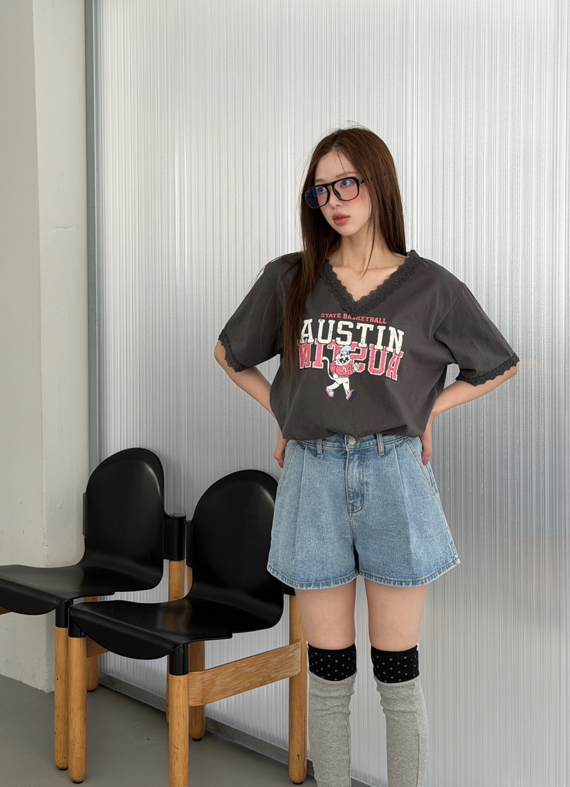 LOVABLE韓國代購女士新款休閑時尚熱賣職業真品人氣26春夏T恤LOVABLET恤