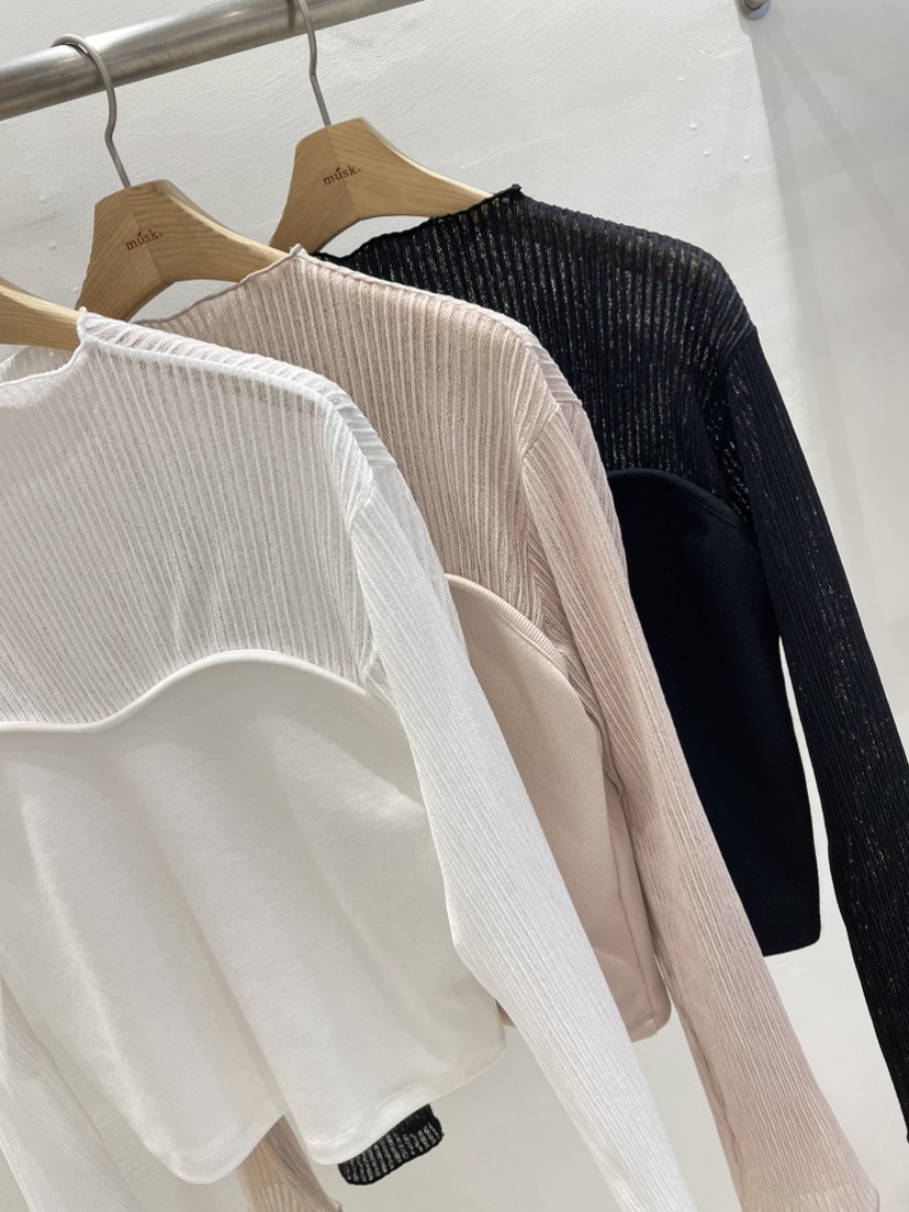 MUSK韓國代購女士新品真品休閑熱賣時尚26春夏長袖T恤透明MUSK長袖T恤