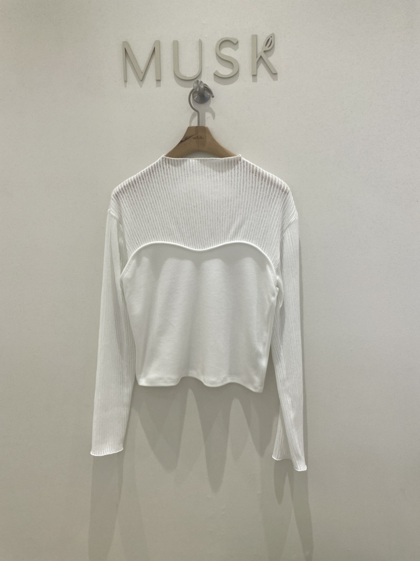 MUSK韓國代購女士新品真品休閑熱賣時尚26春夏長袖T恤透明MUSK長袖T恤圖色1