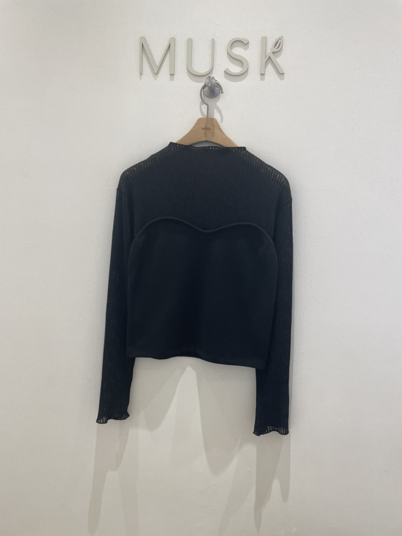 MUSK韓國代購女士新品真品休閑熱賣時尚26春夏長袖T恤透明MUSK長袖T恤圖色3