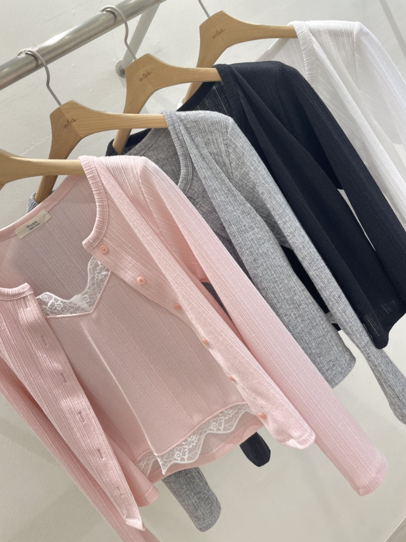 MUSK韓國直郵女裝新品時尚職業休閑人氣熱賣26春夏針織衫開衫MUSK針織衫