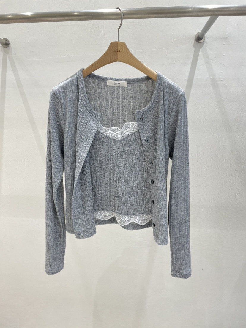 MUSK韓國直郵女裝新品時尚職業休閑人氣熱賣26春夏針織衫開衫MUSK針織衫圖色2