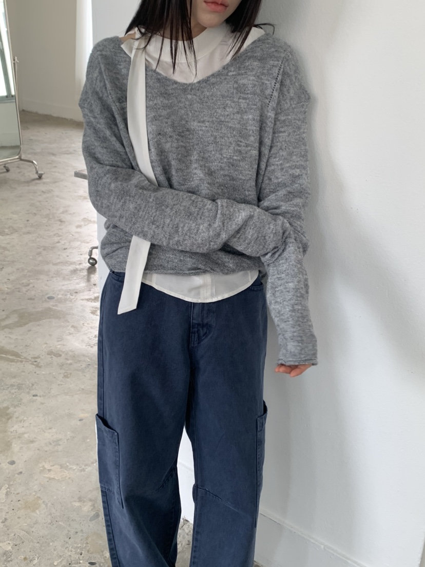 VAARA東大門代購女士新品人氣熱賣推薦休閑26春夏針織衫V領VAARA針織衫