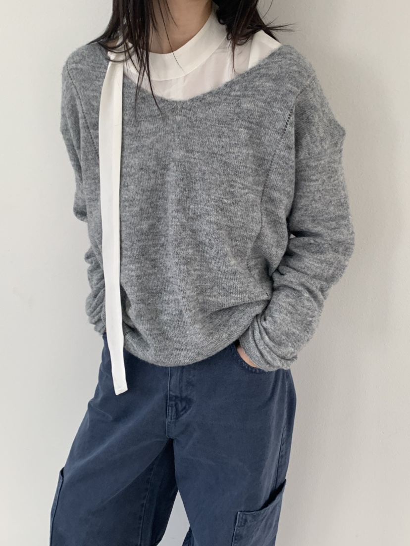 VAARA東大門代購女士新品人氣熱賣推薦休閑26春夏針織衫V領VAARA針織衫