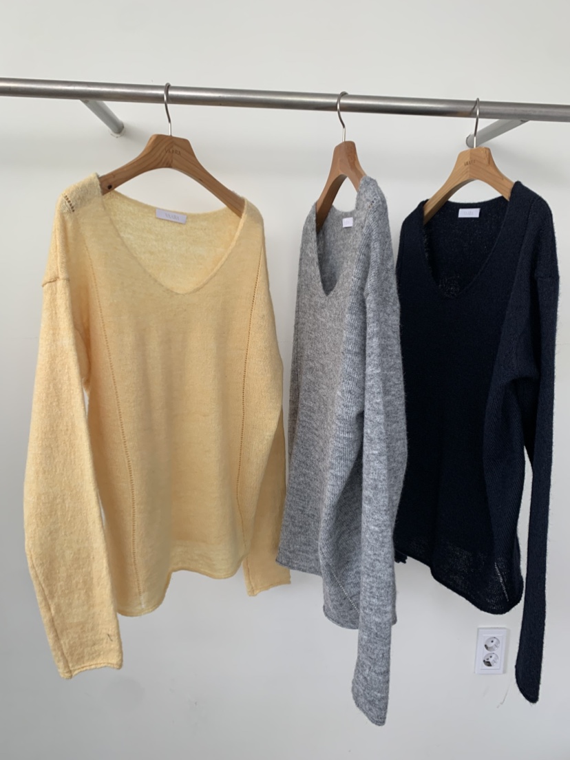 VAARA東大門代購女士新品人氣熱賣推薦休閑26春夏針織衫V領VAARA針織衫