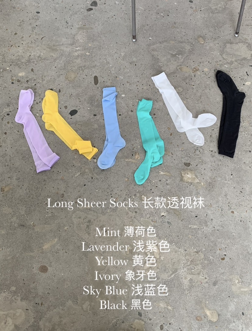 VAARA韓國代購女士新品時尚熱賣休閑推薦人氣襪子透明長款VAARA襪子