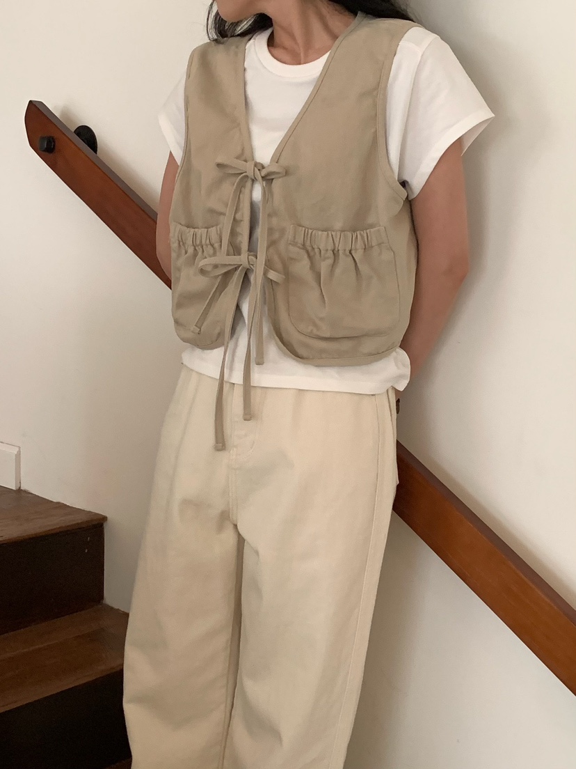 BLEECKER韓國代購女裝新款人氣休閑推薦職業時尚馬甲褶皺BLEECKER馬甲