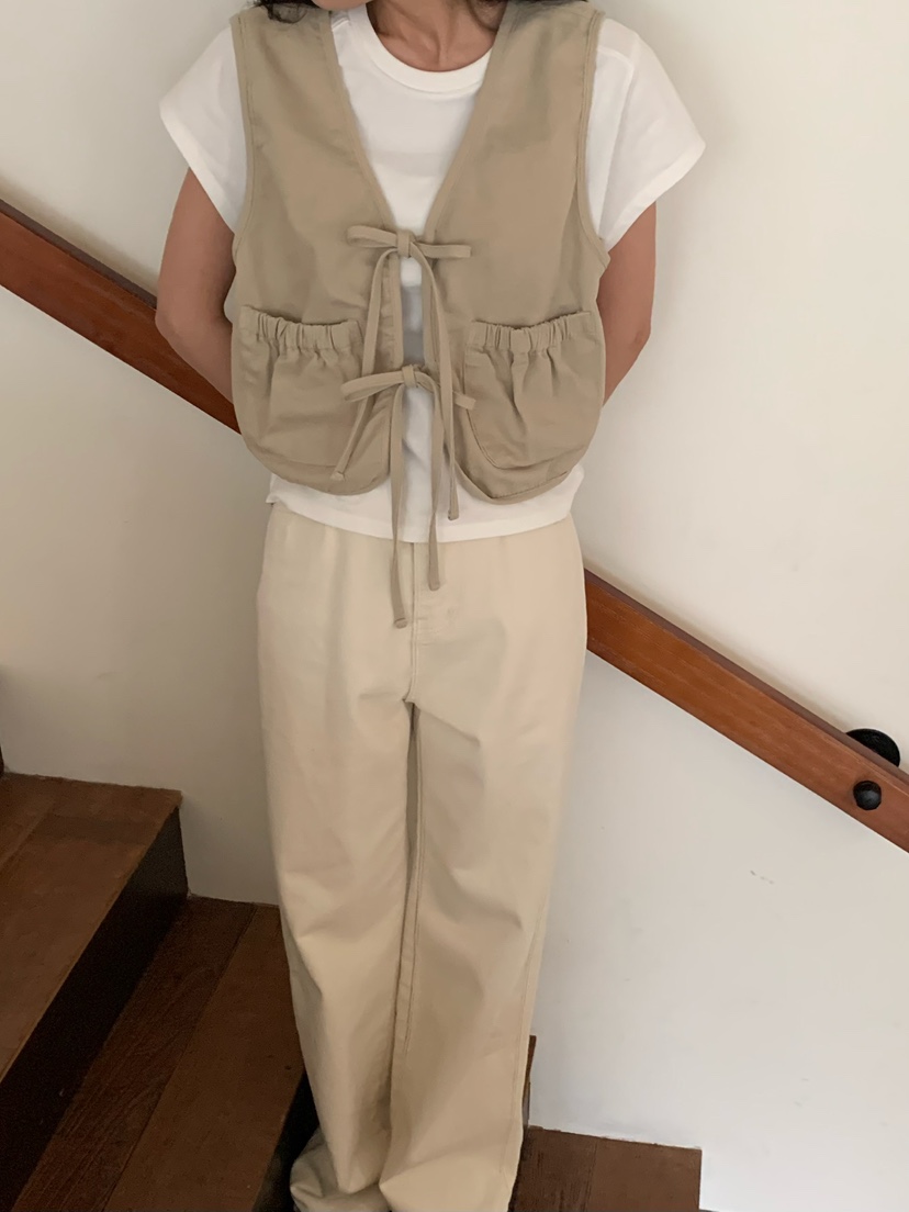 BLEECKER韓國代購女裝新款人氣休閑推薦職業時尚馬甲褶皺BLEECKER馬甲