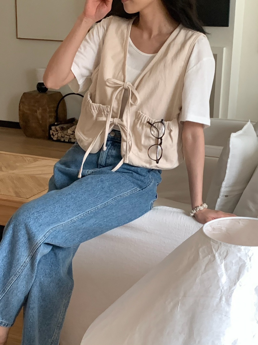 BLEECKER韓國代購女裝新款人氣休閑推薦職業時尚馬甲褶皺BLEECKER馬甲