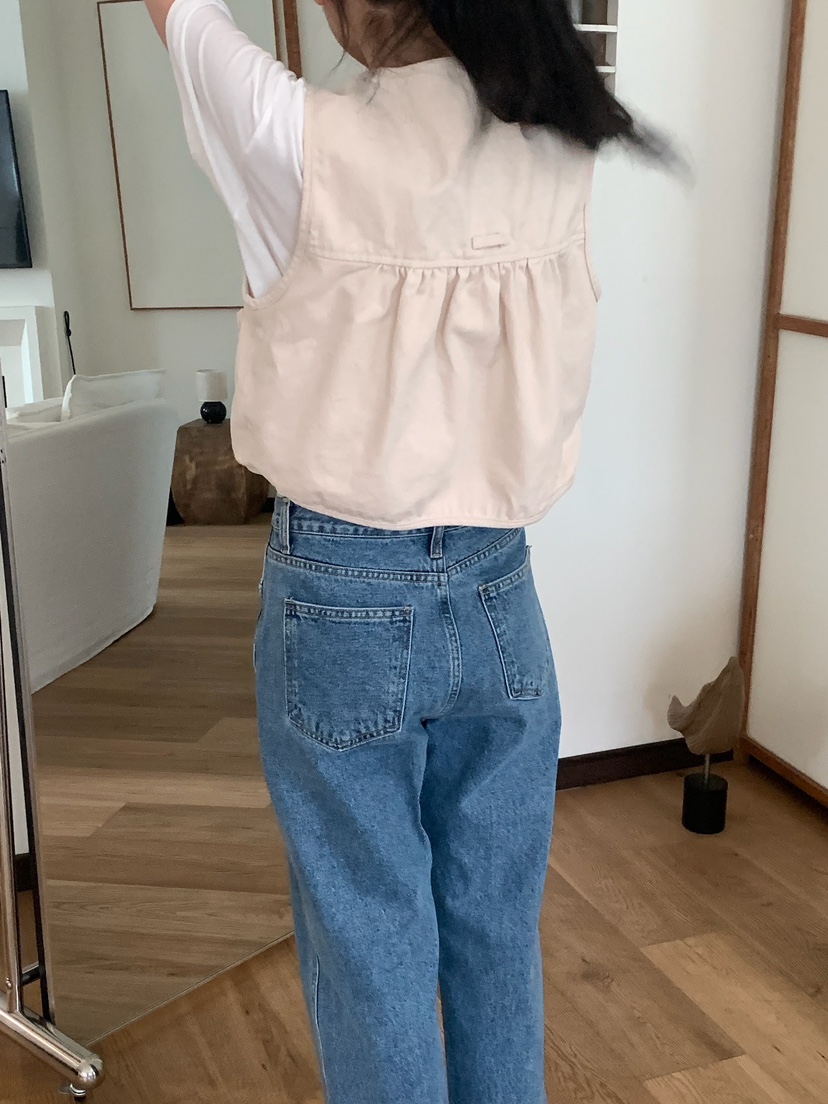 BLEECKER韓國代購女裝新款人氣休閑推薦職業時尚馬甲褶皺BLEECKER馬甲