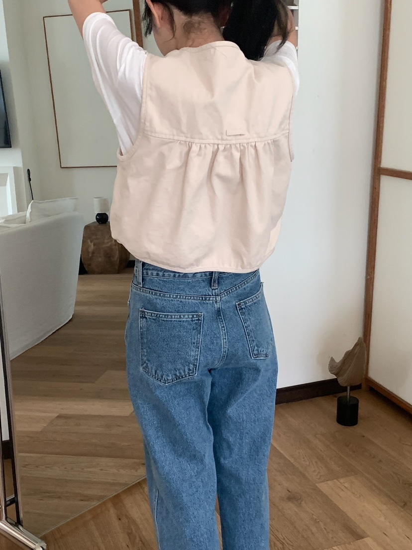 BLEECKER韓國代購女裝新款人氣休閑推薦職業時尚馬甲褶皺BLEECKER馬甲