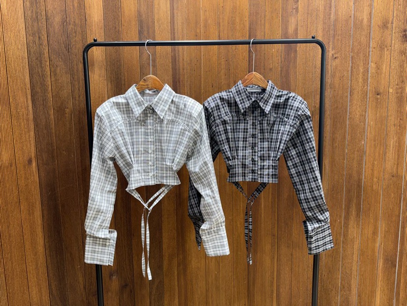 2TWO MOON韓國直郵女士新品26春夏時尚熱賣襯衫蕾絲衫系帶2TWO MOON襯衫/蕾絲衫