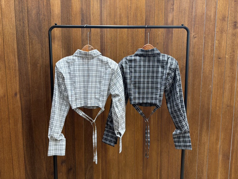 2TWO MOON韓國直郵女士新品26春夏時尚熱賣襯衫蕾絲衫系帶2TWO MOON襯衫/蕾絲衫