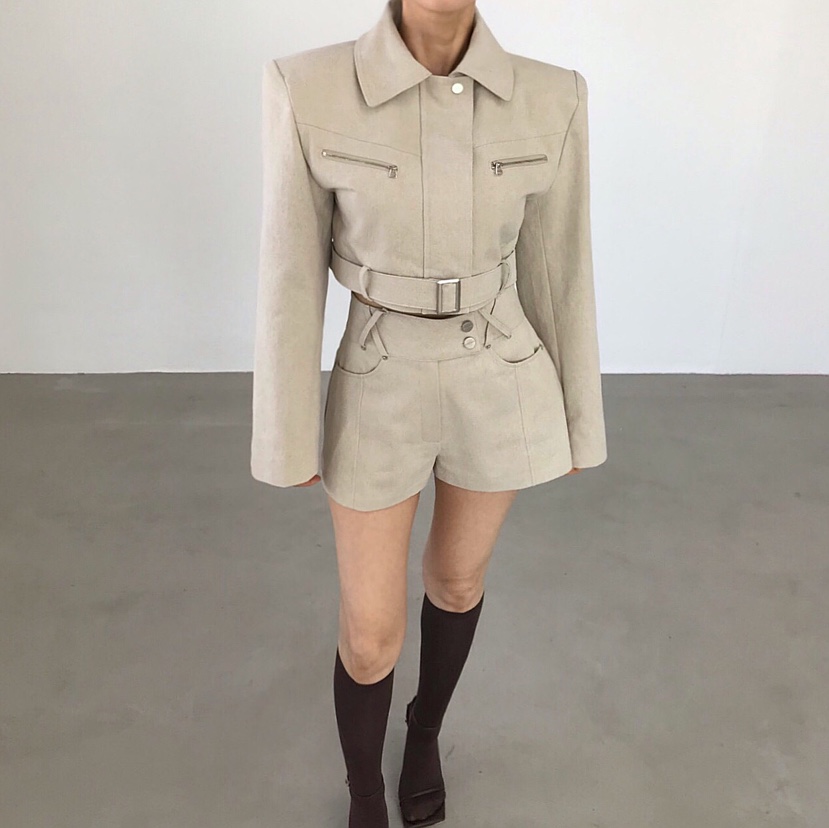 2TWO MOON東大門實拍女士新品休閑職業熱賣人氣夾克短款2TWO MOON夾克